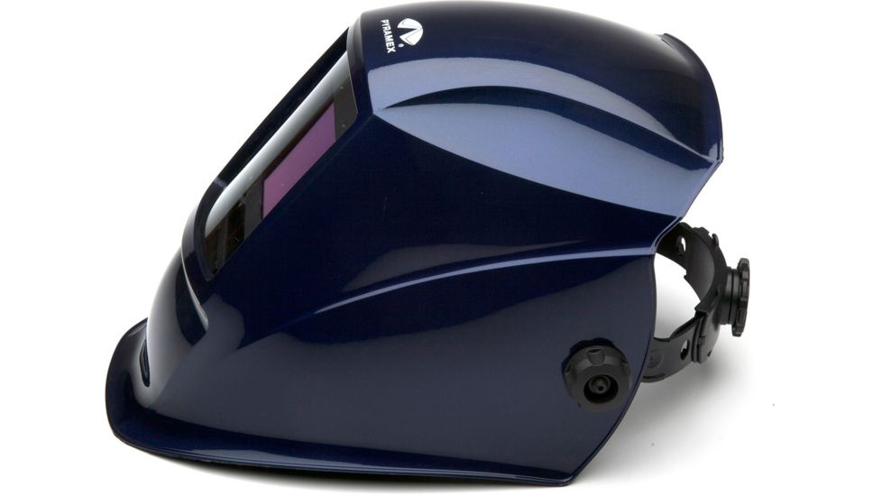 Pyramex Auto Darkening Helmet w/Digital Controls, Metallic Blue, WHAD6030MB