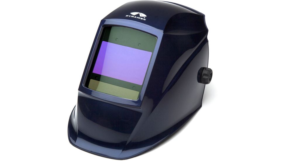 Pyramex Auto Darkening Helmet w/Digital Controls, Metallic Blue, WHAD6030MB