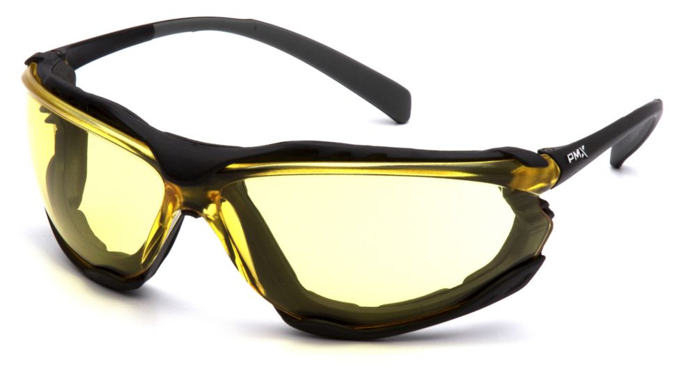 Pyramex Black frame/ Amber anti-fog lens SB9330ST