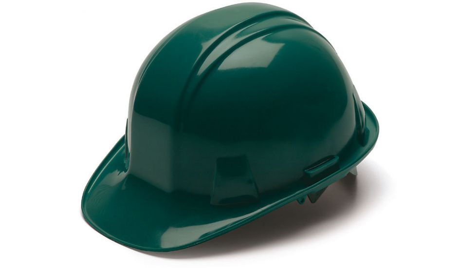 Pyramex Cap Style 4 Point Ratchet Suspension Hard Hat - Green HP14135