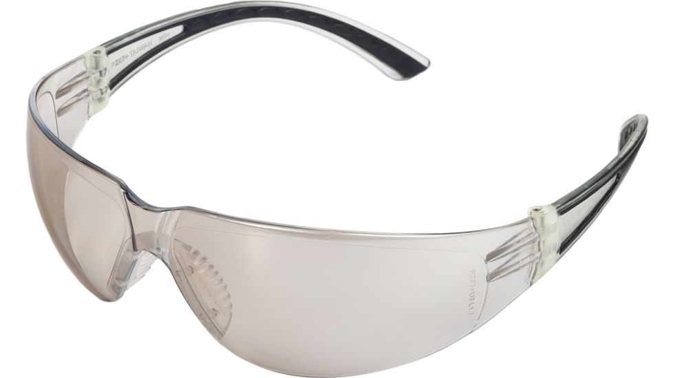 Pyramex Cortez Safety Glasses - Indoor/Outdoor Mirror Lens, Black Temples Frame SB3680S