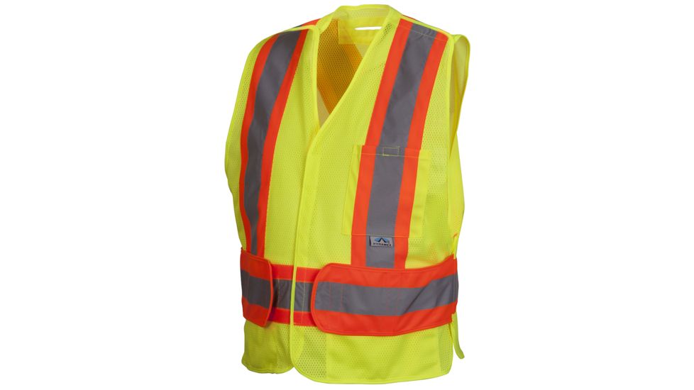 CSA Lumen-X Vest w/Contrasting Reflective Tape, Hi-Vis Lime, Med-XL