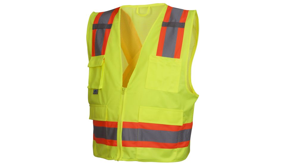 CSA Lumen-X Vest w/Contrasting Reflective Tape, Hi-Vis Lime, Large