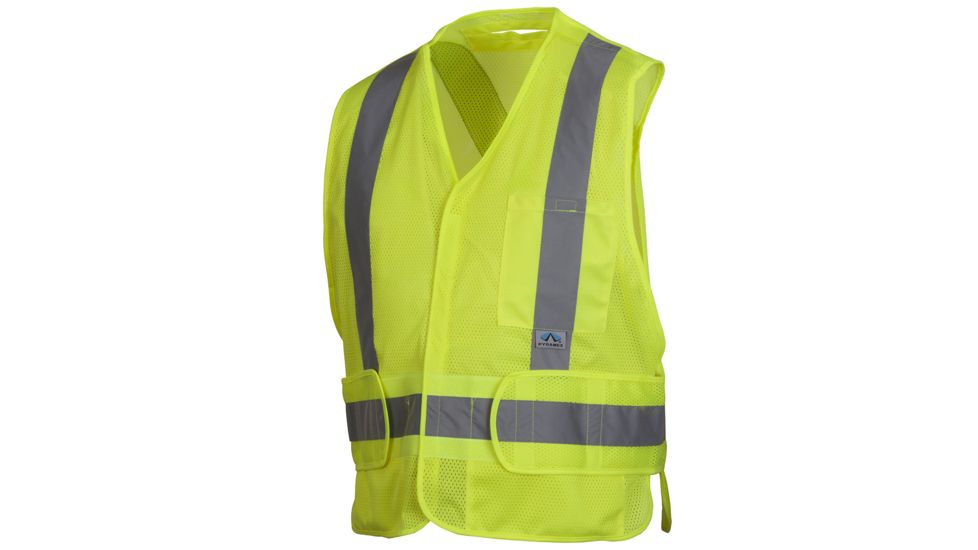 CSA Lumen-X Vest w/Reflective Tape, Hi-Vis Lime, Med-XL