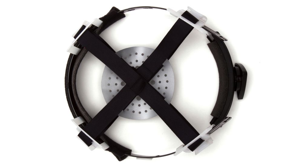 Pyramex Full Brim 4 Point Ratchet Suspension Hard Hat - White HP24110