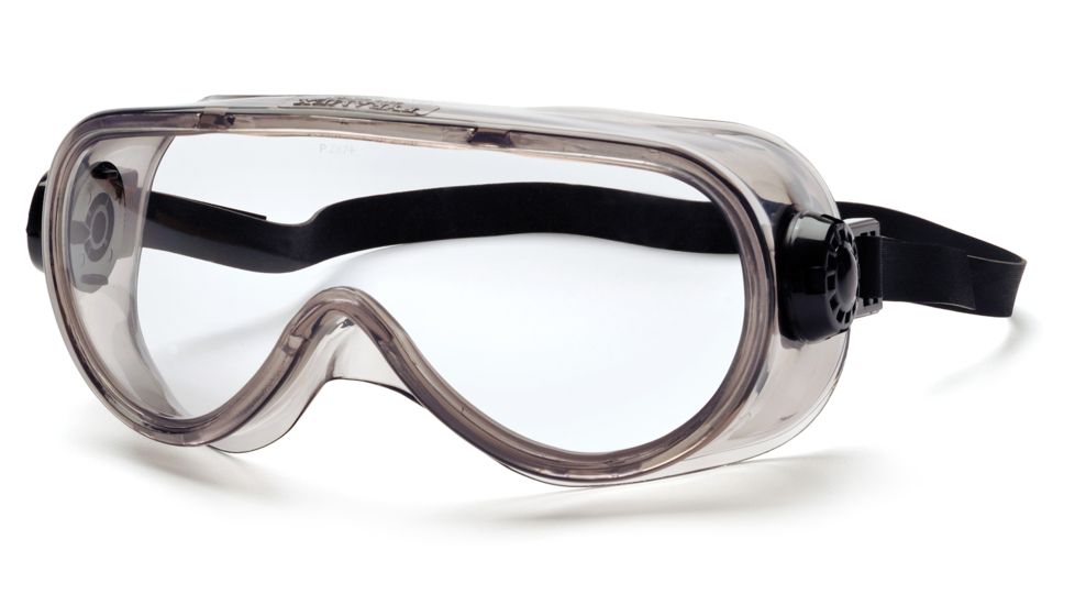 Pyramex G304 Chemical Splash Goggles w/ Neoprene Strap Frame &amp; Clear AF Lens,G304TN