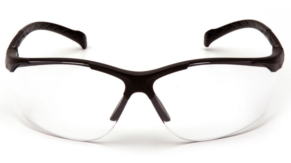 Pyramex Gravex Safety Glasses w/Clear Anti-Fog Lens, Black, SB8910ST