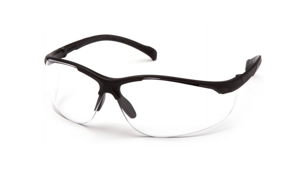Pyramex Gravex Safety Glasses w/Clear Lens, Black SB8910S