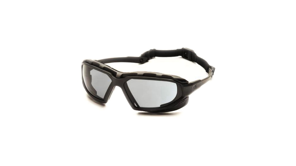 Pyramex Highlander-XP Safety Glasses, Black-Gray Frame &amp; Gray Anti-Fog Lens SBG5020DT