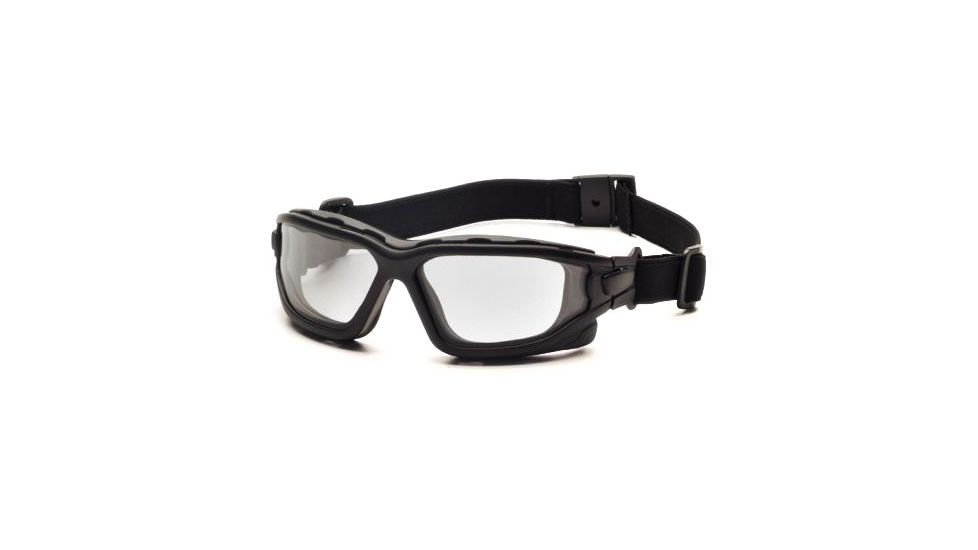 Pyramex I-Force Safety Glasses, Black Frame &amp; Clear Anti-Fog Lens SB7010SDT