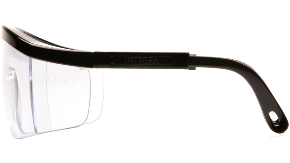 Pyramex Integra Safety Eyewear - Clear Lens, Black Frame SB410S