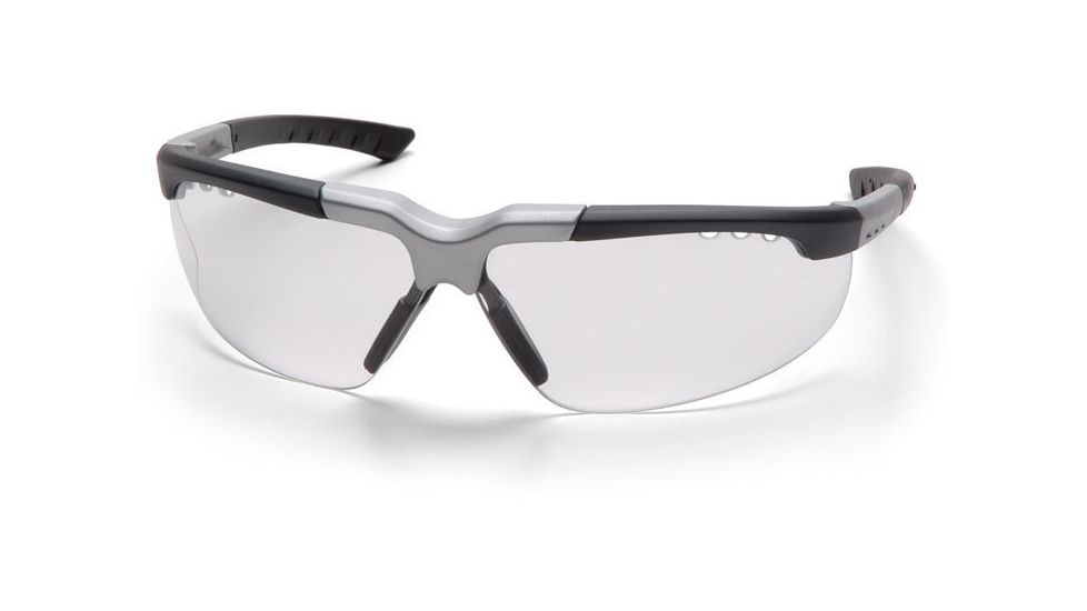 Pyramex Reatta Safety Glasses - Clear Lens, Black-Silver Frame SBS4810D
