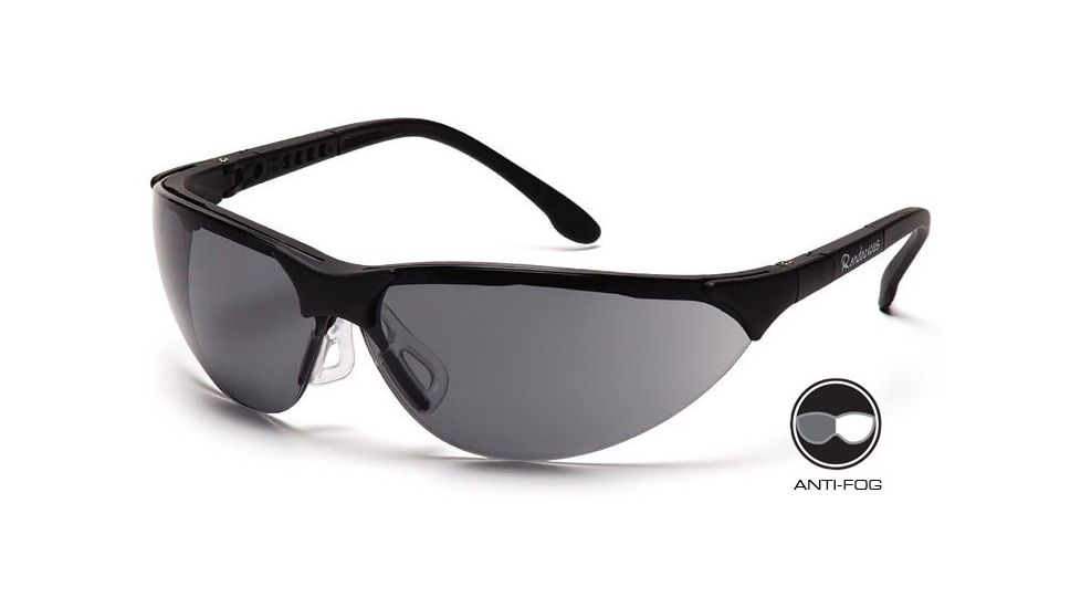 Pyramex Rendezvous Safety Glasses - Gray Anti-Fog Lens, Black Frame SB2820ST