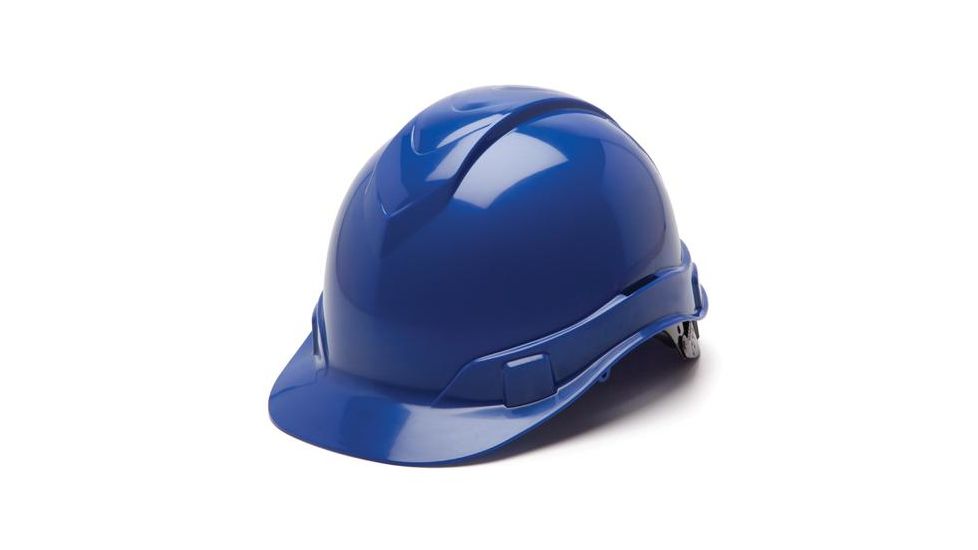 Pyramex Ridgeline HP46 Hard Hat,Cap-Style 6 Point Ratchet Suspension,Blue HP46160