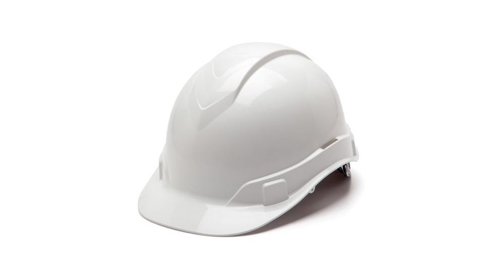 Pyramex Ridgeline HP46 Hard Hat,Cap-Style 6 Point Ratchet Suspension,White HP46110