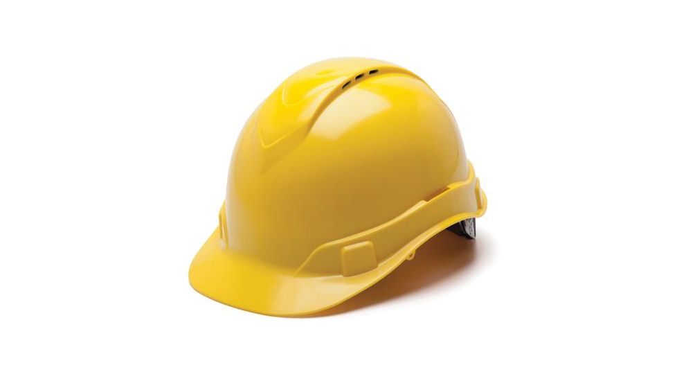 Pyramex Ridgeline Vented Cap Helmet, Yellow, Box HP44130V