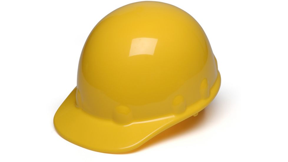 Pyramex Sleek Shell Cap Style 4 Point Ratchet Suspension Hard Hat - Yellow HPS14130