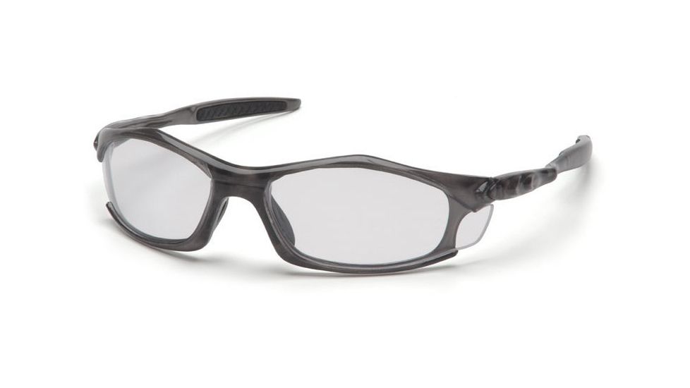 Pyramex Solara Safety Glasses - Clear Lens, Trans Gray Frame STG4310D