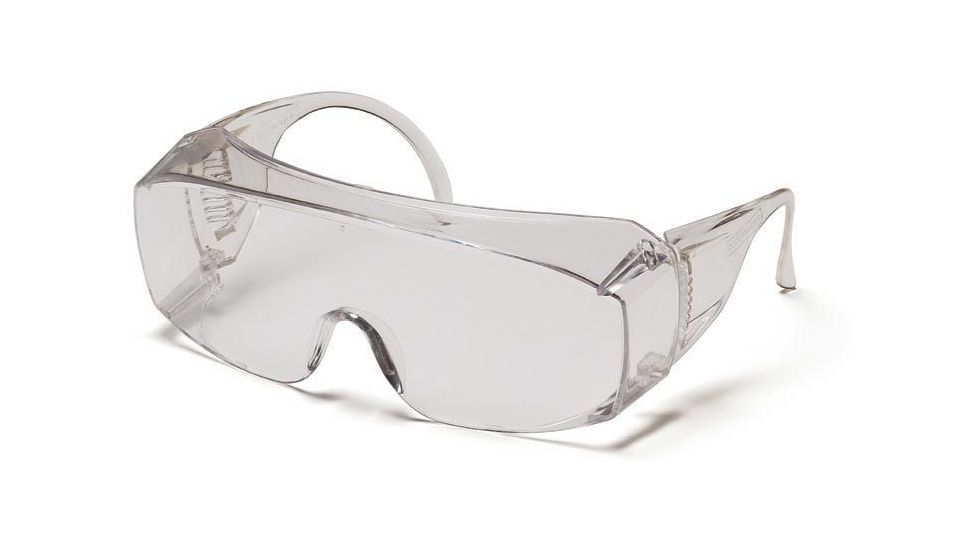 Pyramex Solo Safety Glasses - Clear Over Prescription Lens, Clear Jumbo Frame S510SJ, Single Pack