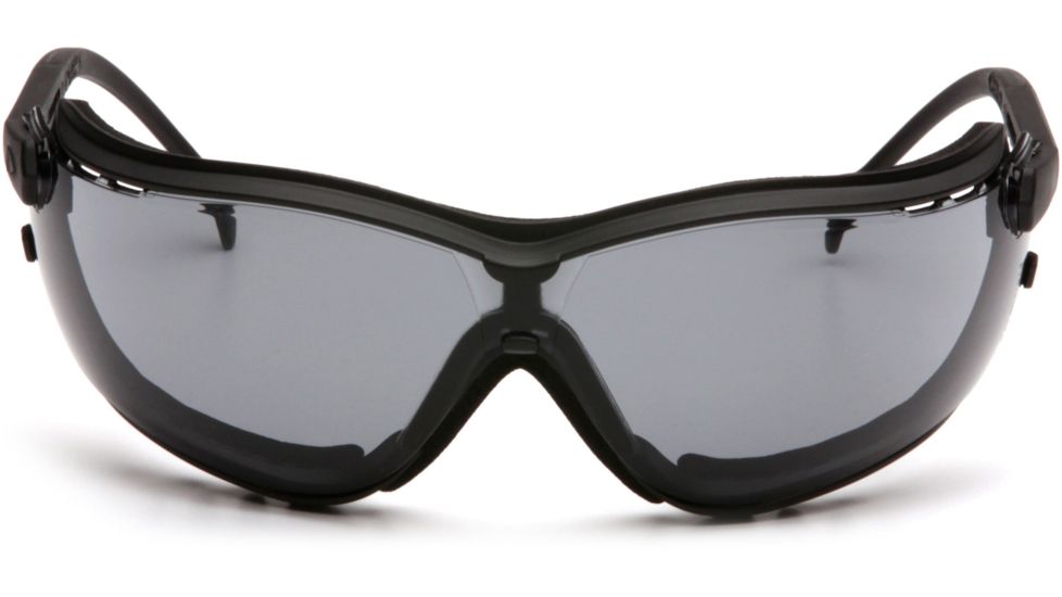 Pyramex V2G Safety Glasses w/Gray H2MAX Anti-Fog Lens, Black, GB1820STM