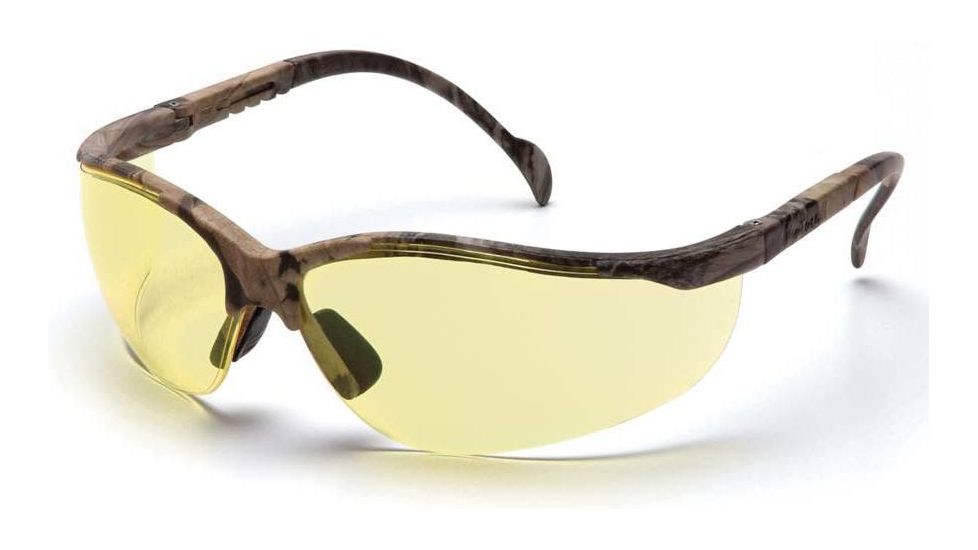 Pyramex Venture II Safety Eyewear - Amber Lens, Real Tree HW Frame