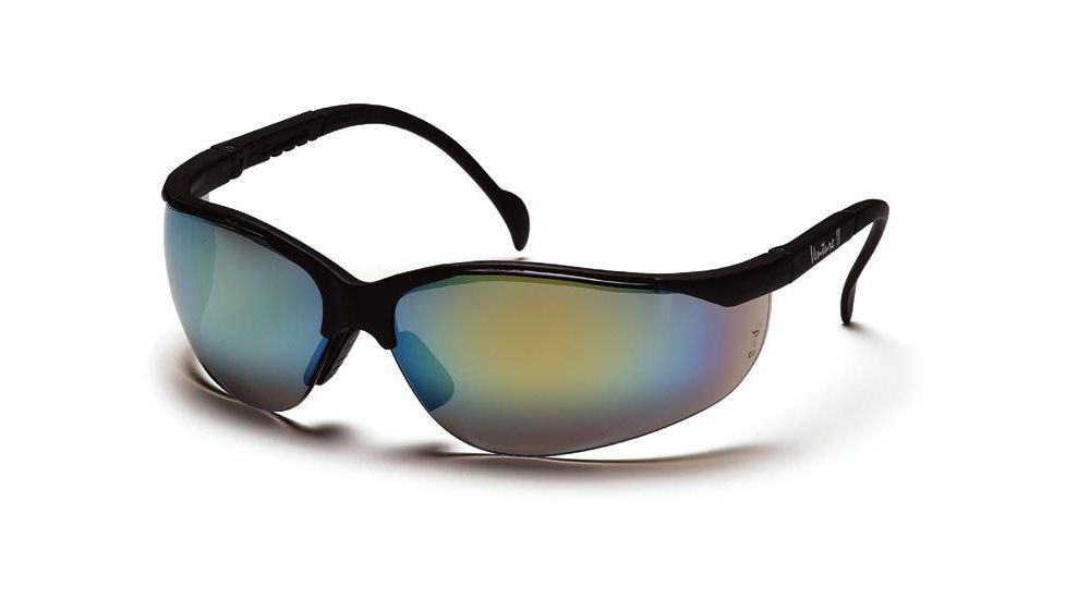 Pyramex Venture II Safety Glasses - Gold Mirror Lens, Black Frame SB1890S