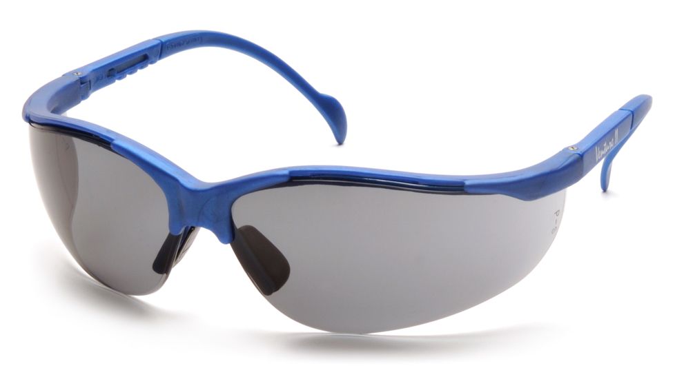 Pyramex Venture II Safety Glasses - Metallic Blue Frame, Gray Lens SMB1820S