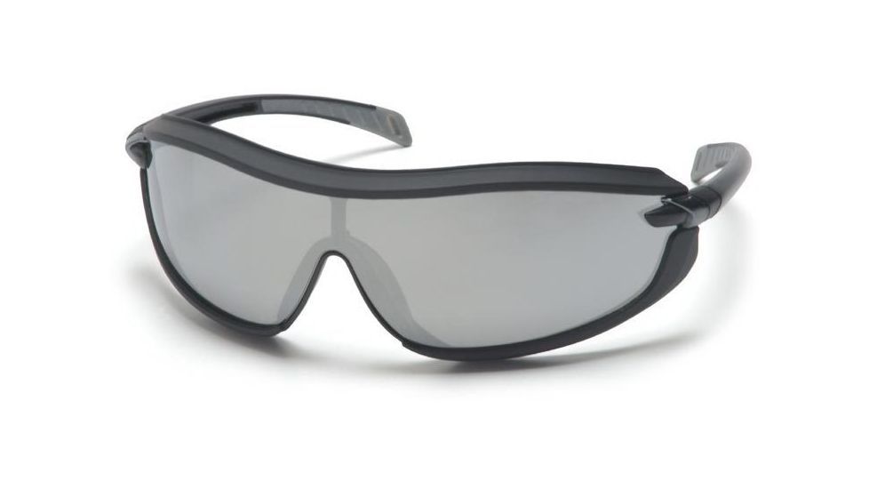 Pyramex XS3 Safety Glasses - Silver Mirror Anti-Fog Lens, Black Frame SB4670ST