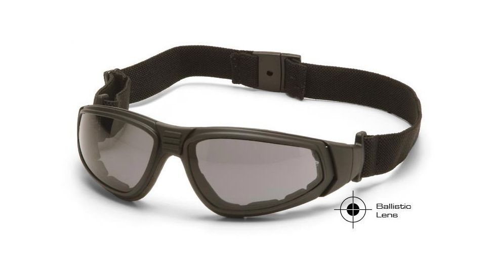 Pyramex XSG Tactical Glasses - Gray Ballistic Anti-Fog Lens, Black Frame GB4020BST