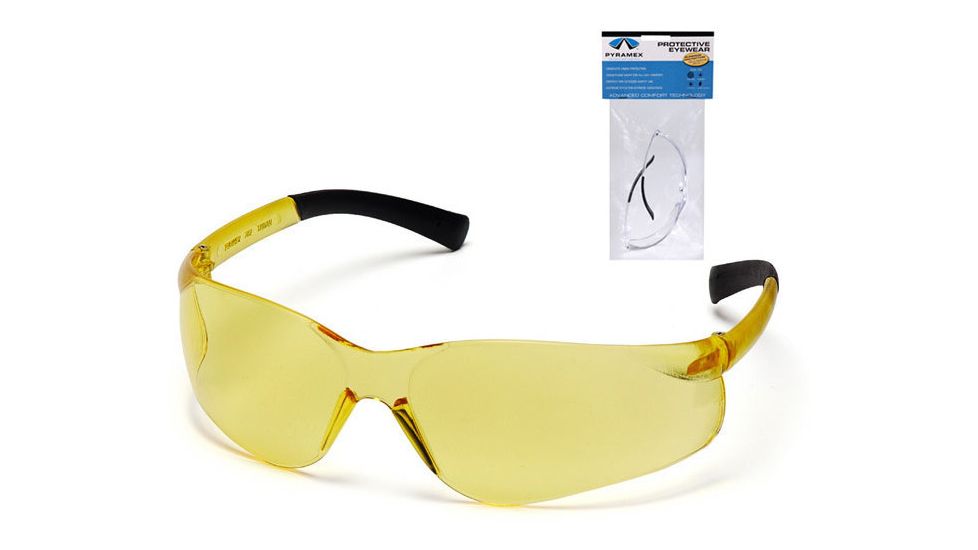 Pyramex Ztek Safety Glasses - Amber Lens, Amber Frame S2530S7