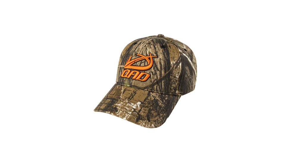 Qad Hats - Adjustable - Mens, Realtree APG/Blaze Orange Logo, OS, HATS-M-APGO