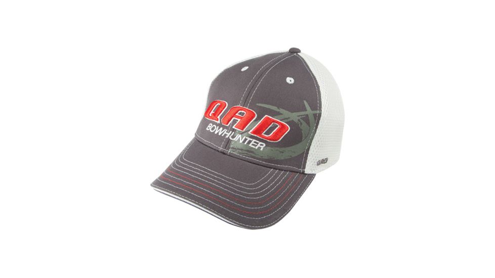 Qad Hats - Mens, Grey/Red, Large/Extra Large, HATS-M-GR-L/XL