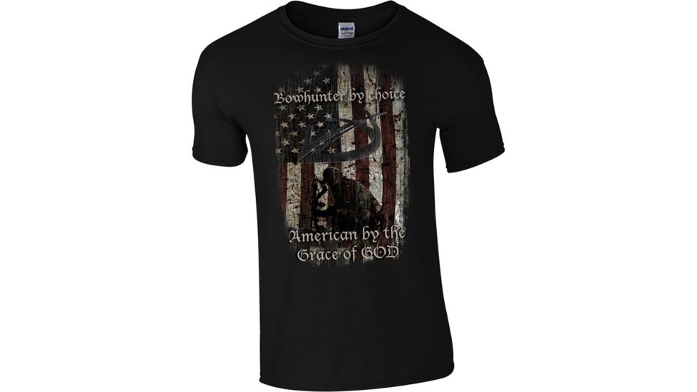 Qad T-Shirts - Mens, Black/American Flag, Small, T-SHIRTS-M-BAF-S