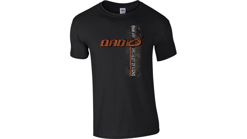 Qad T-Shirts - Mens, Black/Orange, Small, T-SHIRTS-M-BO-S