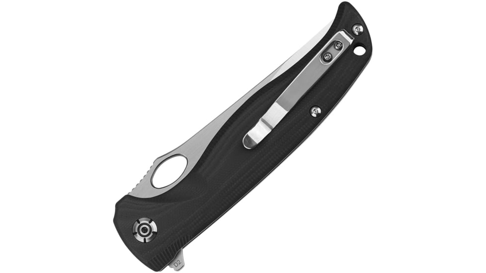 QSP Knife Gavial Linerlock Black G10 Folding Knife, QS126C