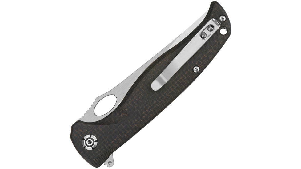 QSP Knife Gavial Linerlock Brown Micarta