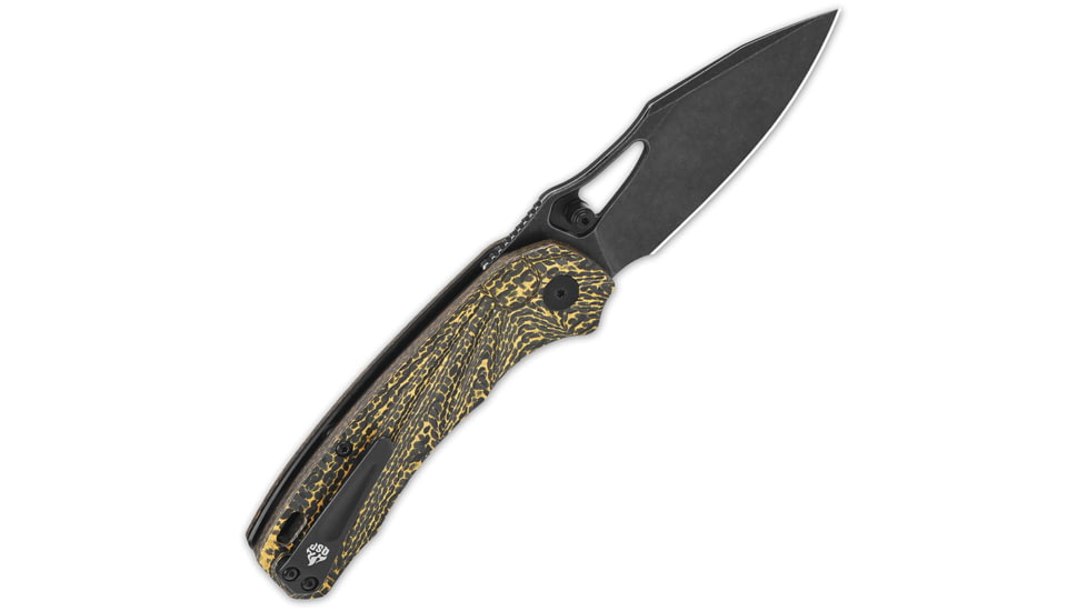 QSP Knife Hornbill Linerlock Golden CF QS146A2