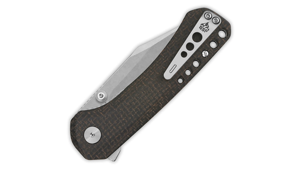 QSP Knife Kestrel Linerlock Brown Mic