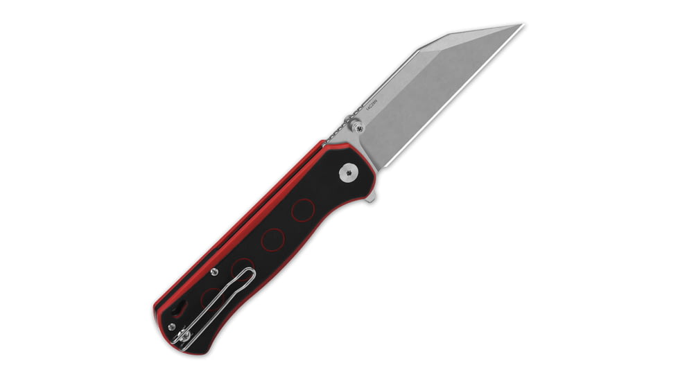 QSP Knife Swordfish Button Lock Blk/Rd