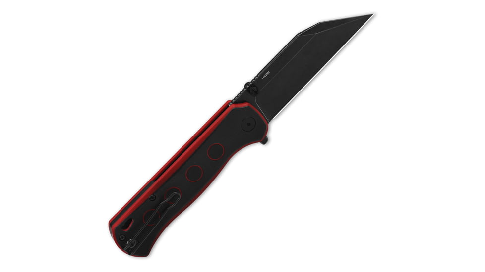 QSP Knife Swordfish Button Lock Blk/Rd QS149A2