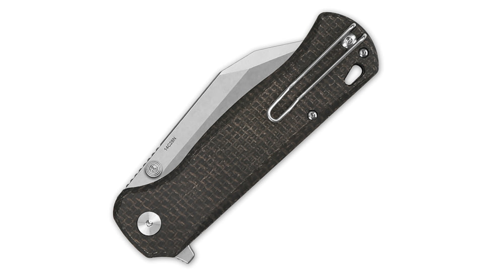 QSP Knife Swordfish Button Lock Brown