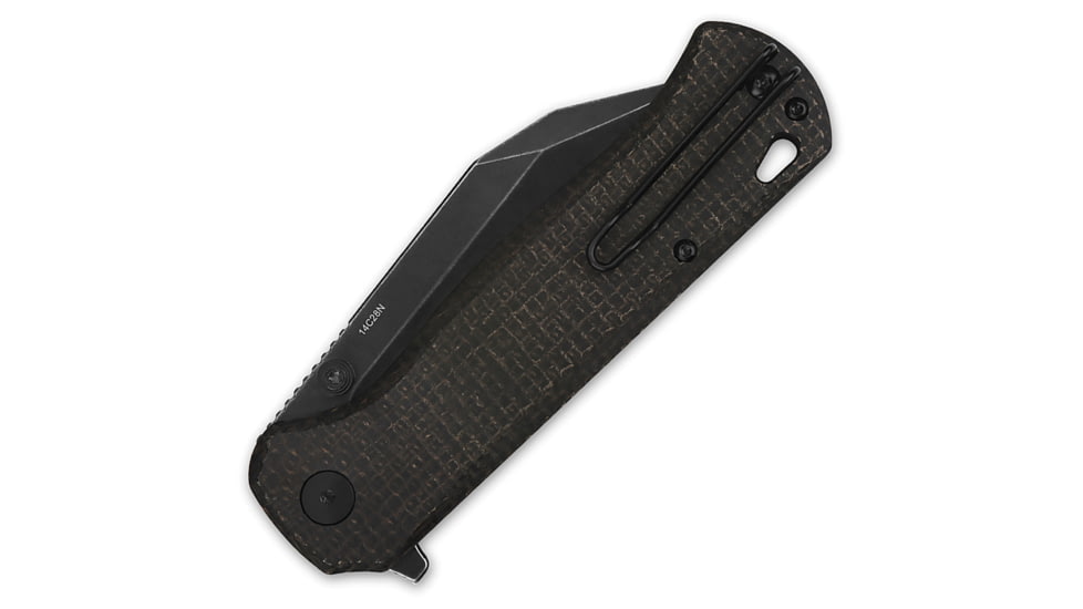 QSP Knife Swordfish Button Lock Brown QS149C2