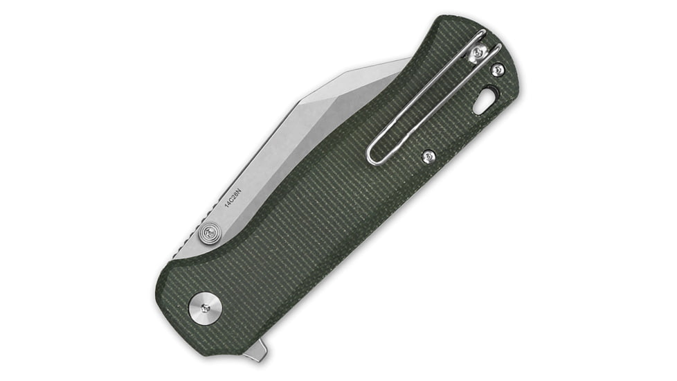 QSP Knife Swordfish Button Lock Green
