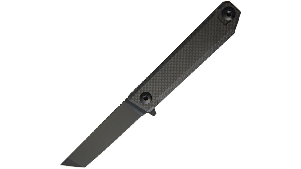 Quartermaster Arthur Fonzarelli Framelock Folding Knife, 3.75in Limo Tint Finish Cpm S35Vn SS Tanto Blade, Limo Tint Titanium Handle With Carbon Fiber Front Handle, Pocket Clip, QSE15LT