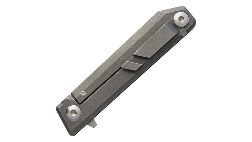 Quartermaster Arthur Fonzarelli Framelock Folding Knife, 3.75in Stonewash Cpm S35Vn SS Tanto Blade, Pocket Clip, Carbon Fiber Front Handle With Stonewash Titanium Back Handle, QSE-15