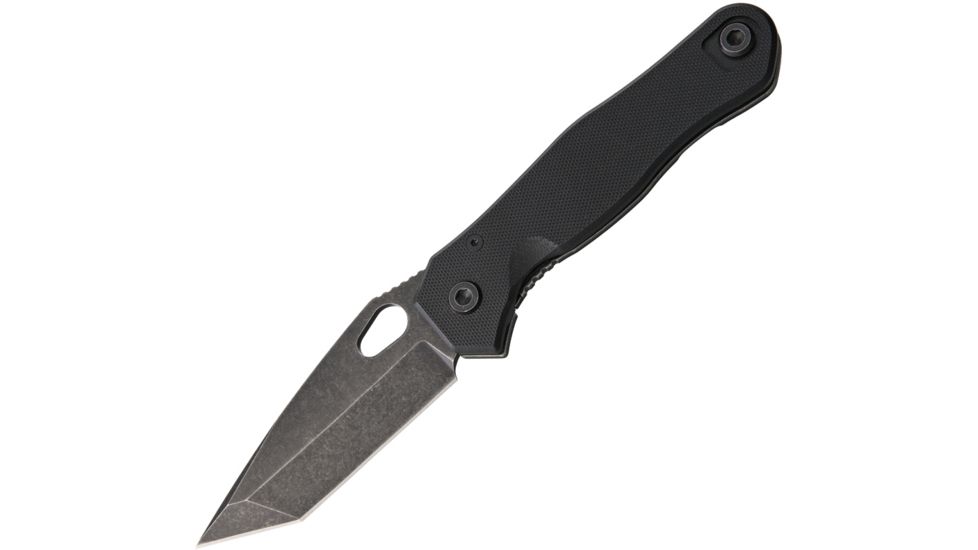 Quartermaster Mr. Roper XLS Texas Tea Folding Knife,3.25in,Clip,Black,G10 Handle QTRQSE6XLSTT