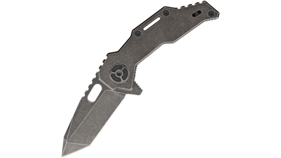 Quartermaster Templeton Face Peck Texas Tea Folding Knife,3in,S35VN Steel,Standard Edge,Tanto,Titanium Handle QTR3ZTT