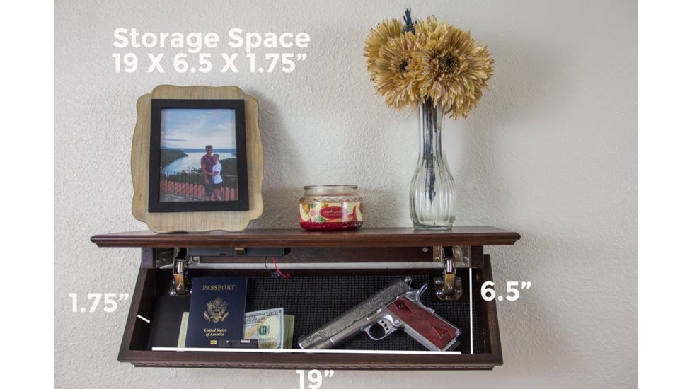 QuickSafes Quick Shelf Safe, w/Rfid Locking System, Walnut QS24WN