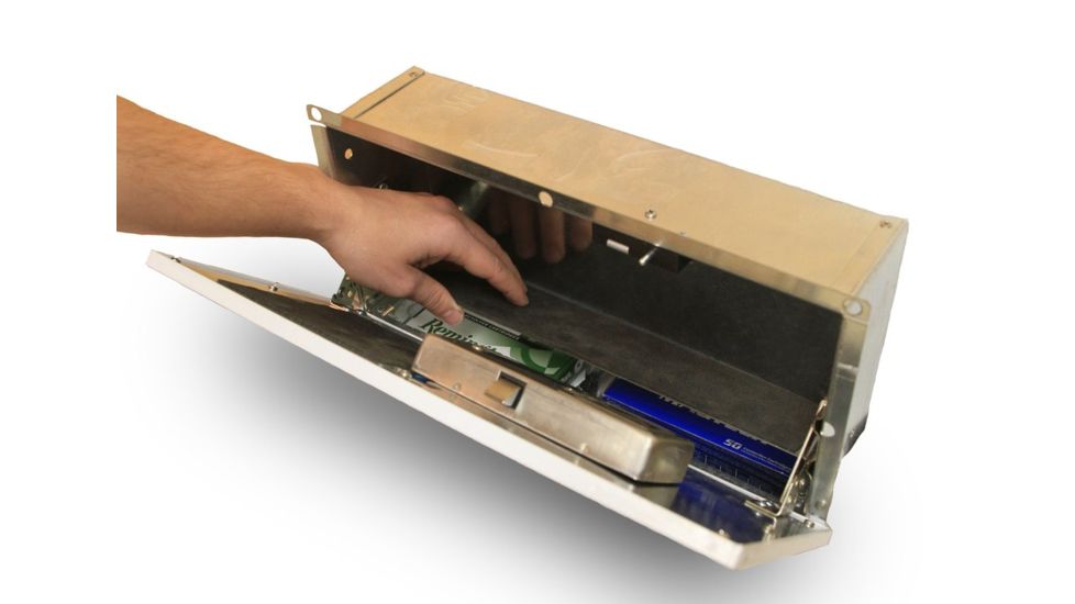 EDEMO QuickSafes Quick Vent Safe Plus, w/RFID Locking System, Secret Compartment, White Grill, QVSXL, EDEMO1