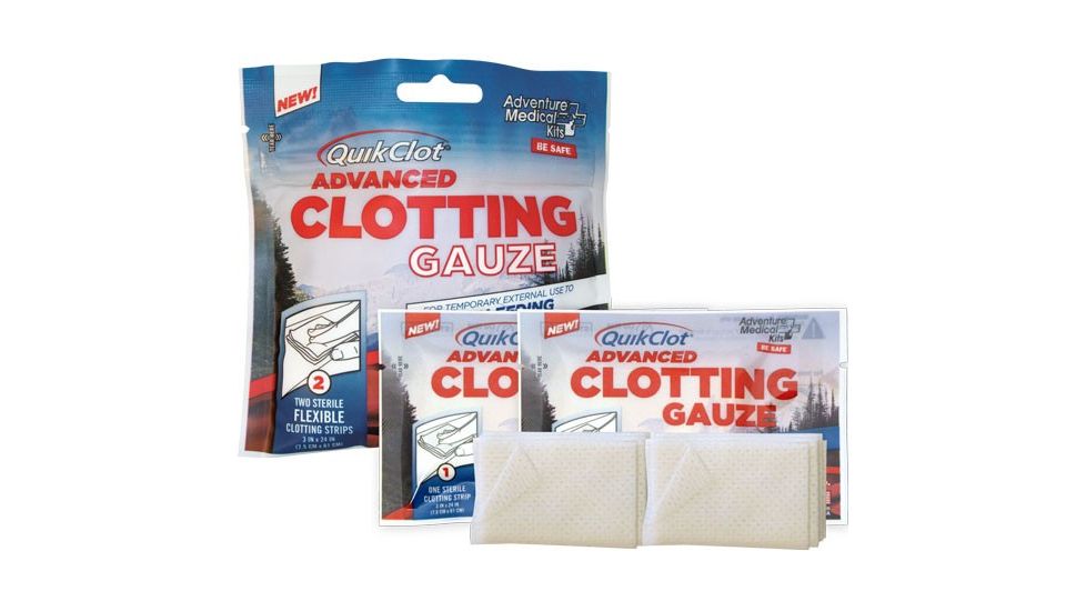 QuikClot 3x24in Rolled Gauze, 2 Pack, 50200016